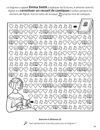 Emma Smith Gathered Hymns coloring page
