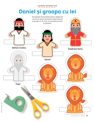 cut-out finger puppets