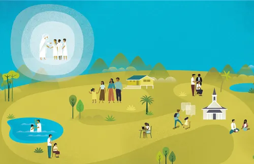 illustration of baptism