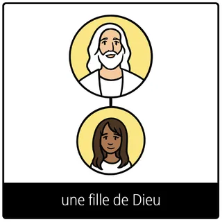 pictogramme de l’Évangile pour « une fille de Dieu »