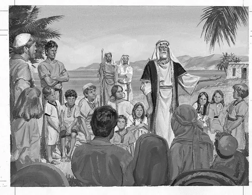 Léhi instruisant sa famille