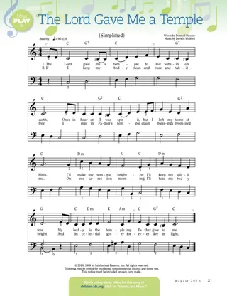 Music: The Lord Gave Me a Temple