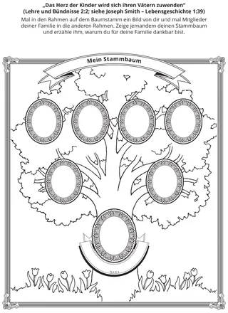 Seite mit der Aktivität: Ich kann mich an der Familienforschung beteiligen