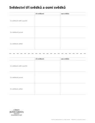 testimony of three and eight witnesses handout