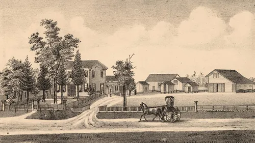 ‘The John and Alice Johnson Home,’ from Combination Atlas Map of Portage County, 1874, courtesy David Rumsey Map Collection.