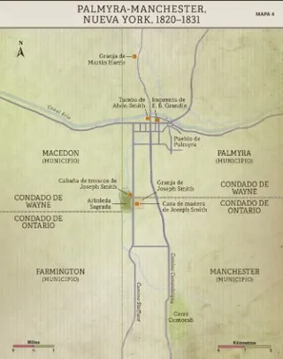 Mapa 4: Palmyra-Manchester, Nueva York, 1820–1831