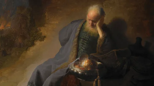 Jeremiah resting his head on his hand