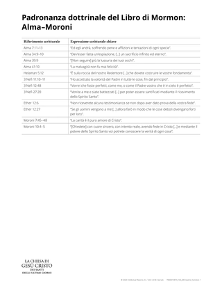 handout doctrinal mastery alma-moroni