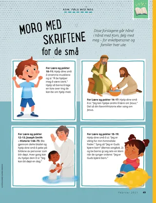 Come, Follow Me ideas for young children