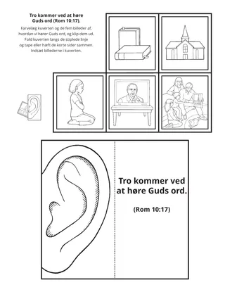 aktivitetsside: tro kommer af at høre Guds ord