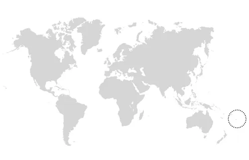 map with circle around Tonga