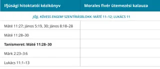 3. ábra: Morales fivér ütemterve
