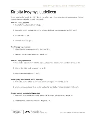 moniste, Kirjoita kysymys uudelleen