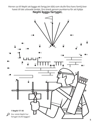 Nephi Built a Boat coloring page
