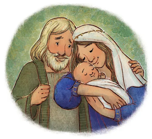 Hannah and her husband with their baby