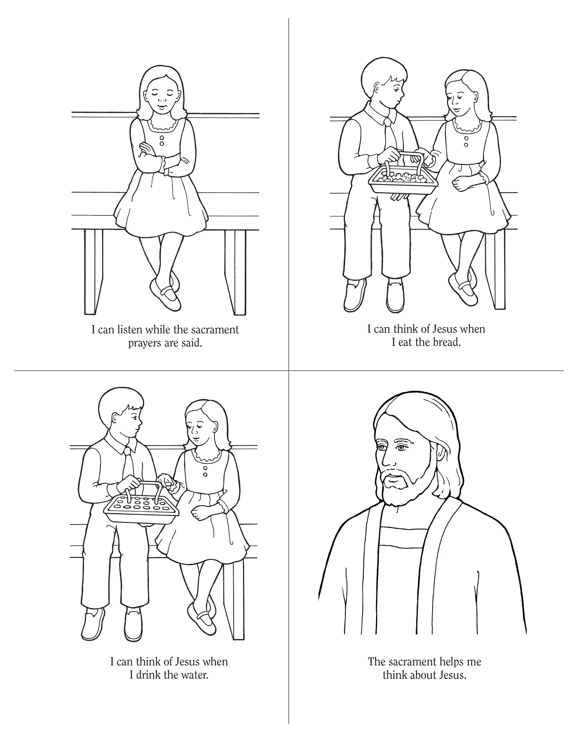 An illustration and activity from lesson 27, page 115 in the nursery manual Behold Your Little Ones (2008).