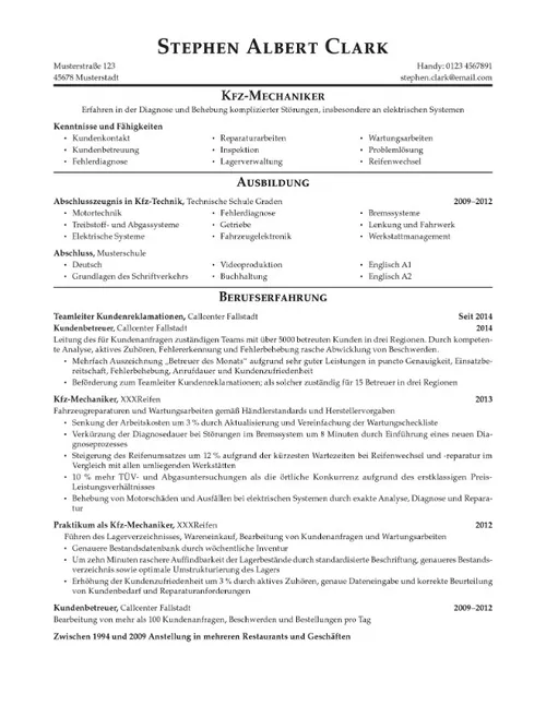 Lebenslauf von Clark