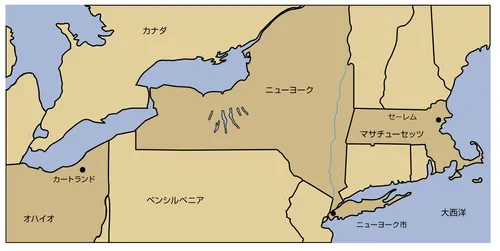 アメリカ合衆国東部の地図
