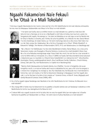 laʻipepa tufa ʻo e Ngaahi Fakamoʻoni Naʻe Fekauʻi ʻe he ʻOtuá ʻa e Mali Tokolahí