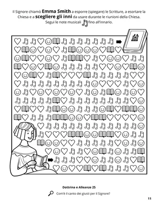 Emma Smith Gathered Hymns coloring page