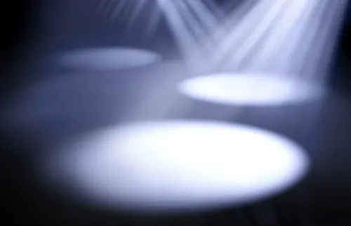 Three lights on stage