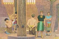 Evil men mistreat Alma and Amulek