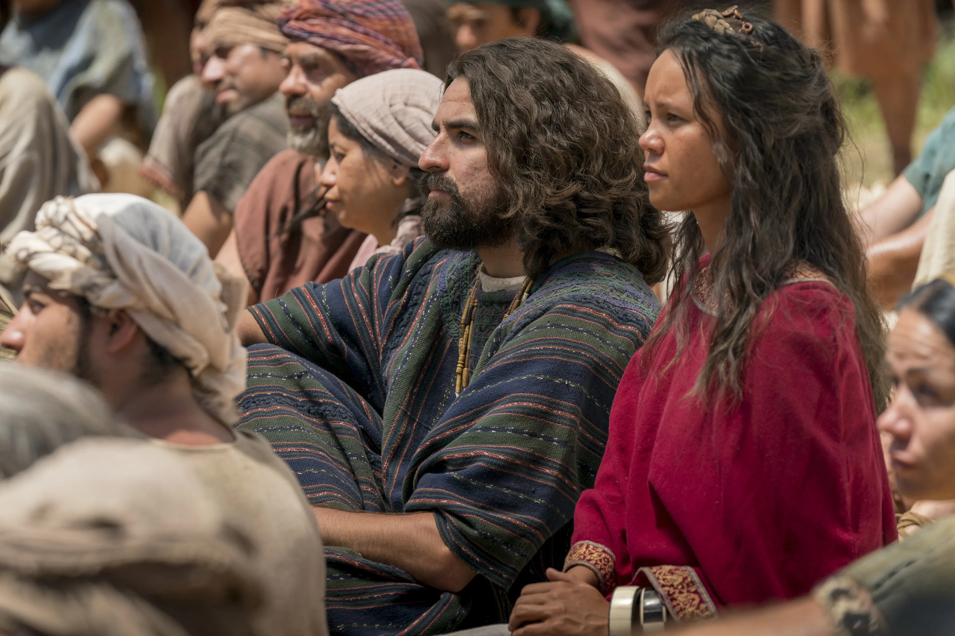 Nephites listen as Jacob teaches about pride and chastity.