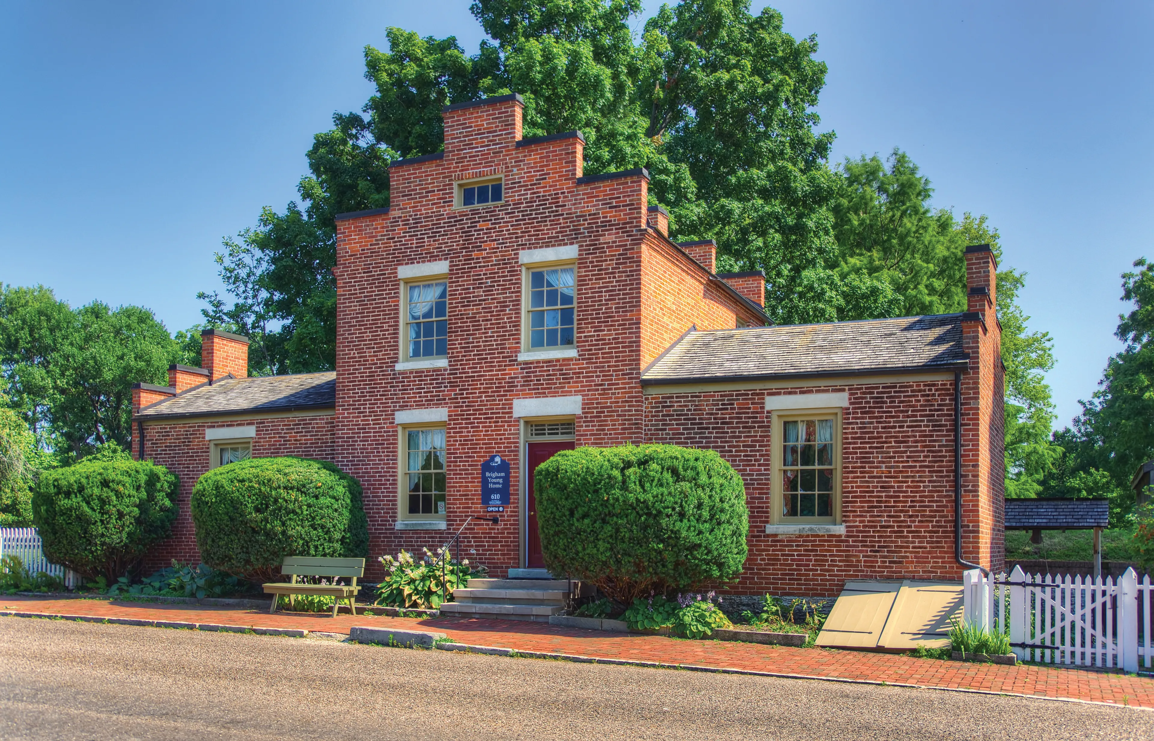 The front of the Brigham Young home in Nauvoo, Illinois.