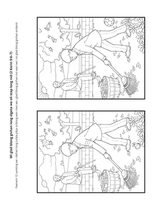 Aktiviti pej: mi save givim samting wetem gladhat, long ol pipol we oli stap long nid.