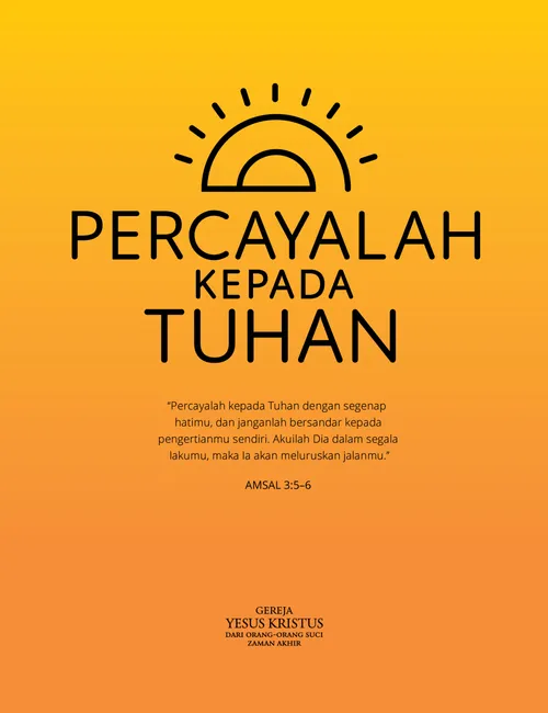 poster: “Percayalah kepada Tuhan”