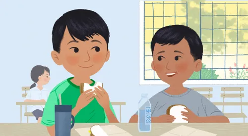 Dave and Jose eating together