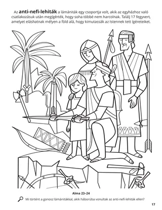 The Anti-Nephi-Lehies Buried Their Weapons coloring page