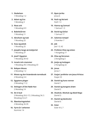 Table of Contents coloring page