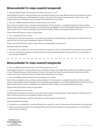 Binecuvântări în viața noastră temporală