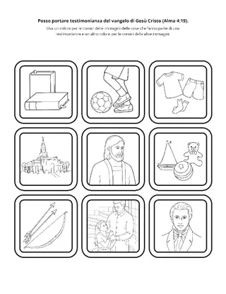 pagina delle attività: posso portare testimonianza del Vangelo di Gesù Cristo