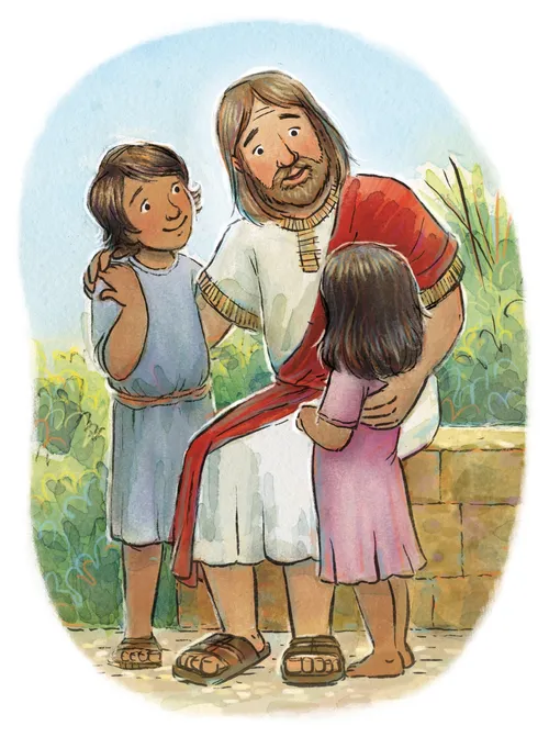 Jesus talking to children