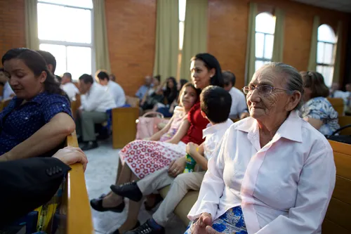 congregation in a sacrament meeting