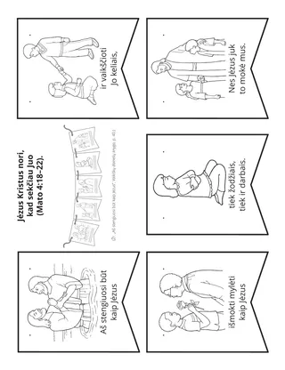 Užduočių puslapis. Stengiuosi būt kaip Jėzus