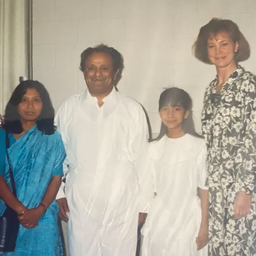 people at a baptismal service