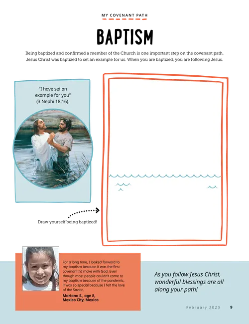 Page PDF with image of Jesus Christ being baptized