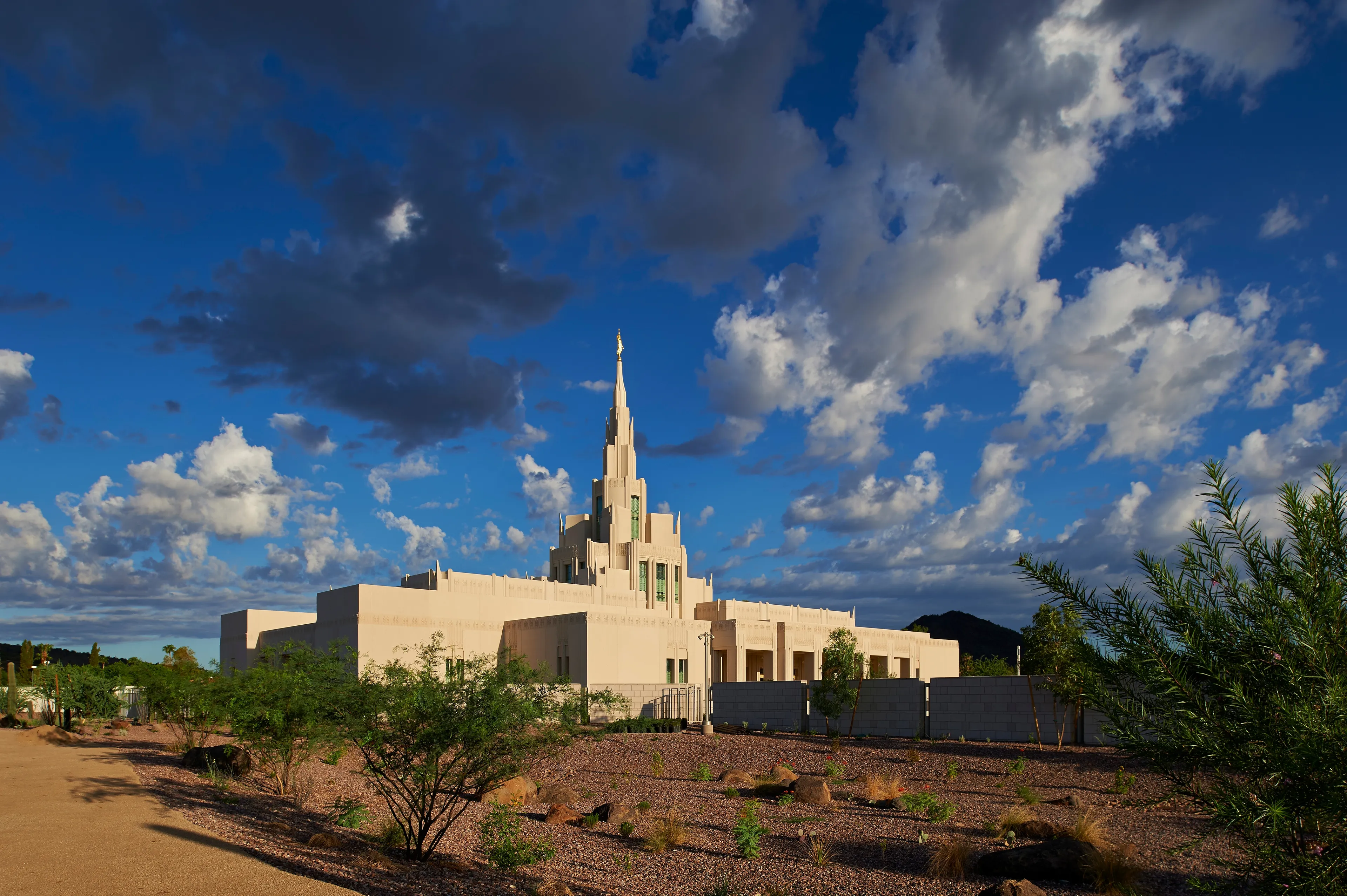 The Phoenix Arizona Temple at sunrise.