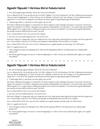 Ngaahi tāpuaki ʻi heʻetau moʻui fakatuʻasinó