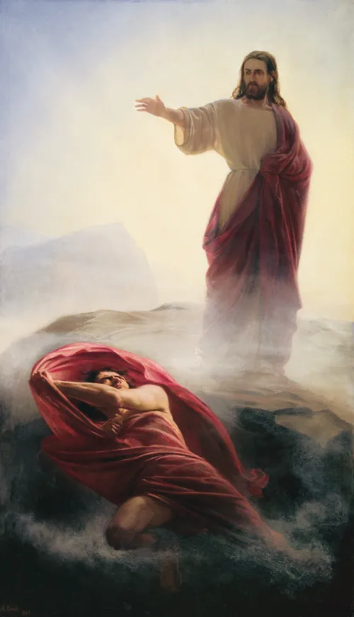 Jesus Christ dismissing Satan