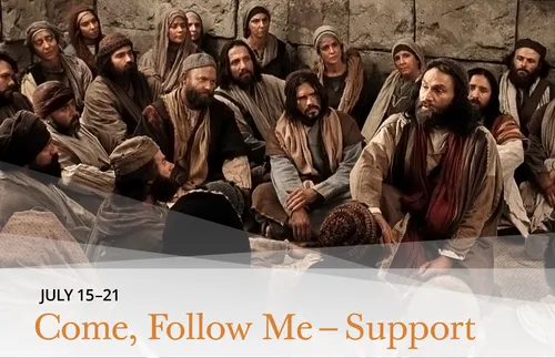 Peter talking to a group