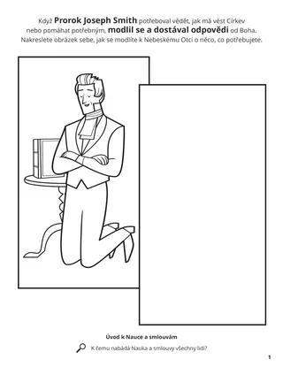 Joseph Smith Prayed for Answers coloring page