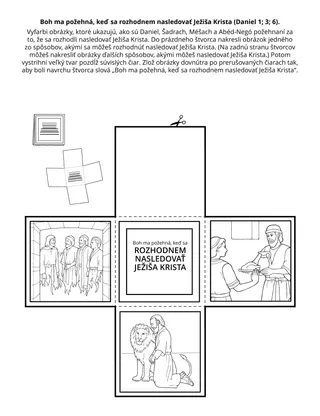 Stránka s aktivitami pre Primárky: Boh ma požehná, keď sa rozhodnem nasledovať Ježiša Krista