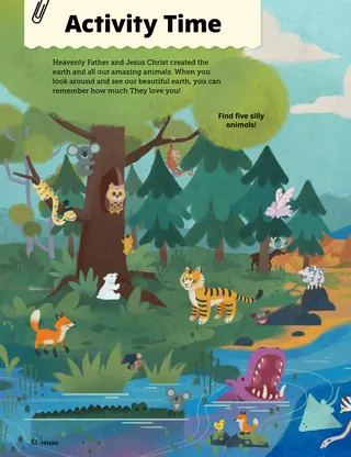 Page PDF showing a nature scene with lots of animals