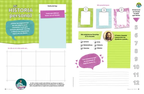Página en PDF de líneas y cuadros para escribir cosas sobre ti