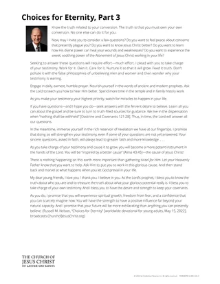 Choices for Eternity, Part 3