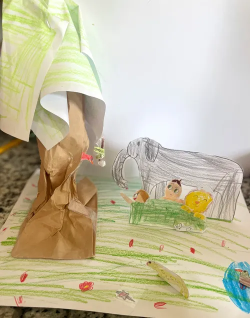 Diorama of the garden of Eden